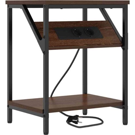 Cabinet de chevet Chêne brun 38 x 30 x 48 cm Bois d'ingénierie vidaXL