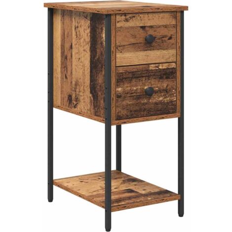 Cabinet de chevet，Table de chevet，Table de nuit Bois ancien 32 x 42 x 70 cm Bois d'ingénierie CFW379283