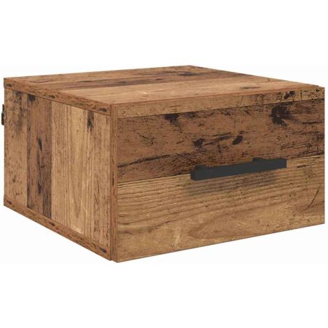 Cabinet de chevet，Table de chevet，Table de nuit Bois ancien 35 x 35 x 20 cm Bois d'ingénierie CFW277385