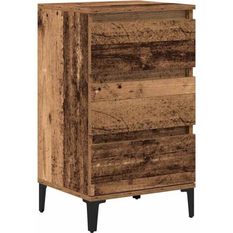 Cabinet de chevet，Table de chevet，Table de nuit Bois Ancien 40 x 35 x 70 cm Bois d'ingénierie CFW784549