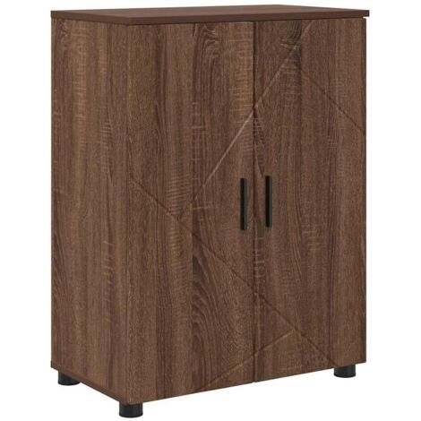 Cabinet de salle de bain avec porte Chêne brun 60 x 35 x 80 cm vidaXL