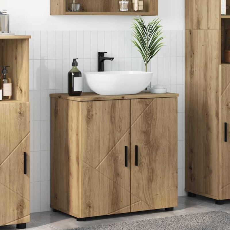 Cabinet de salle de bain Chêne artisanal 61 x 35 x 64 cm vidaXL