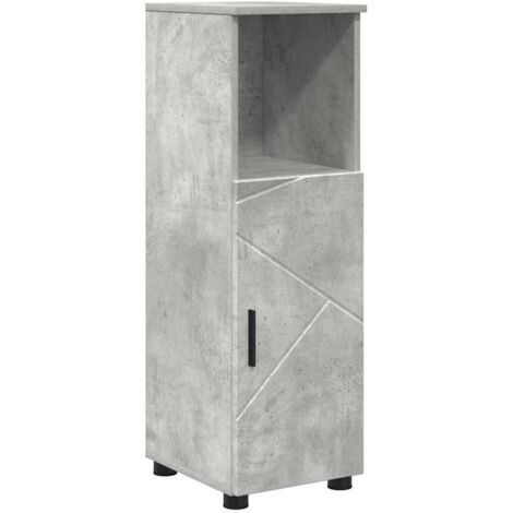 Cabinet de salle de bain avec porte Gris béton 30 x 35 x 95 cm vidaXL