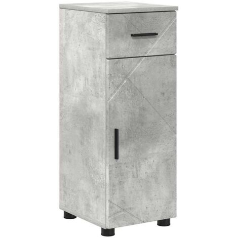Cabinet de salle de bain avec tiroir Gris béton 30 x 35 x 80 cm CFW442604