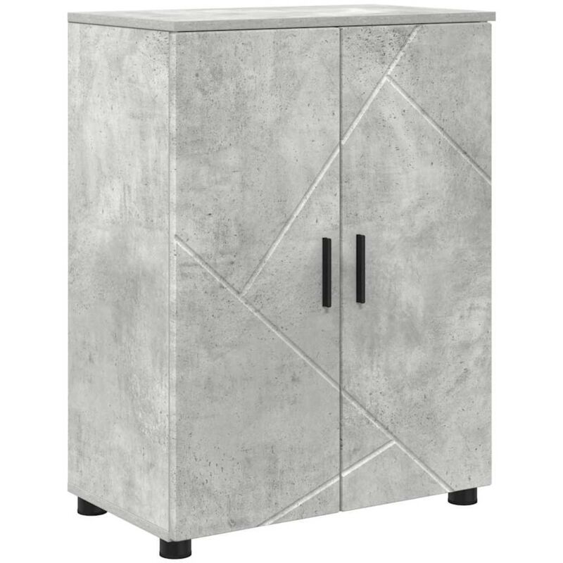 Cabinet de salle de bain avec porte Gris béton 60 x 35 x 80 cm vidaXL