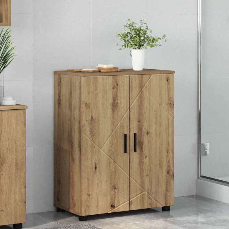 Cabinet de salle de bain Chêne artisanal 60 x 35 x 80 cm vidaXL
