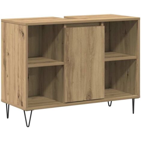 Cabinet de salle de bain Chêne artisanal 80 x 33 x 60 cm CFW251198