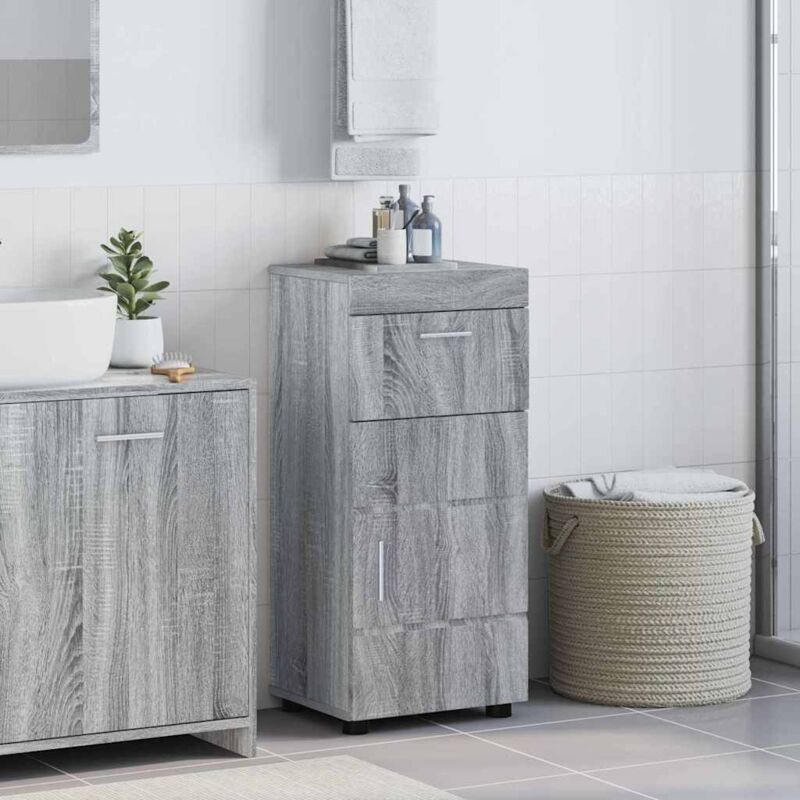Ensemble de Meubles de Salle de Bain TULUM Gris Sonoma vidaXL