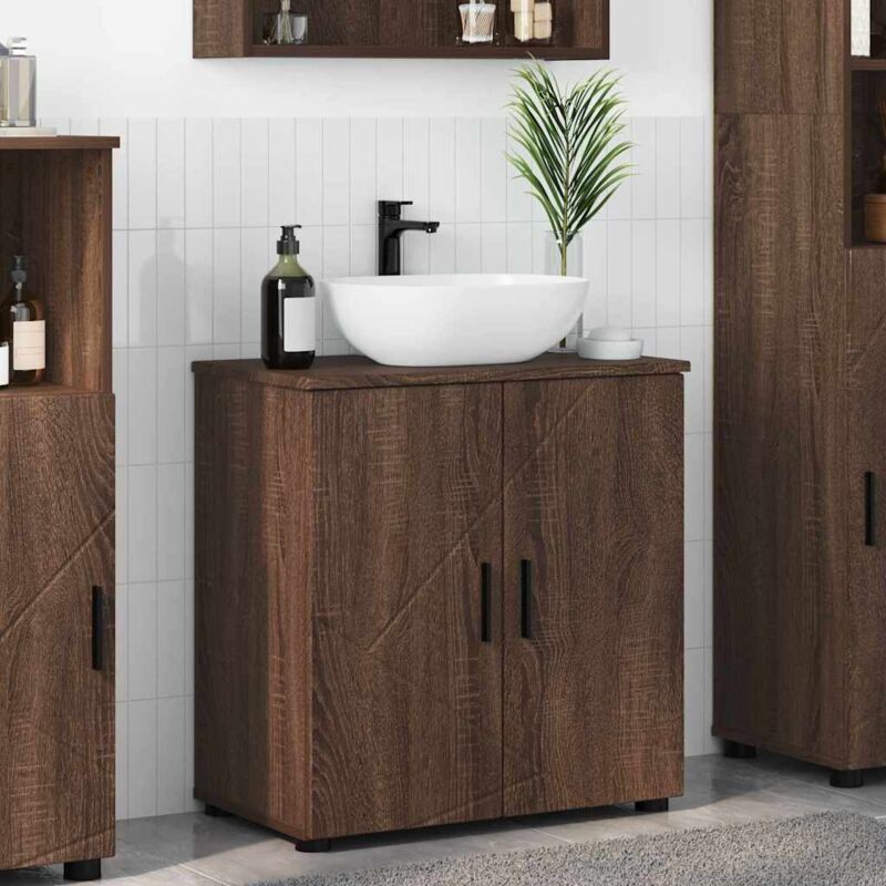 Cabinet de salle de bain Chêne marron 61 x 35 x 64 cm