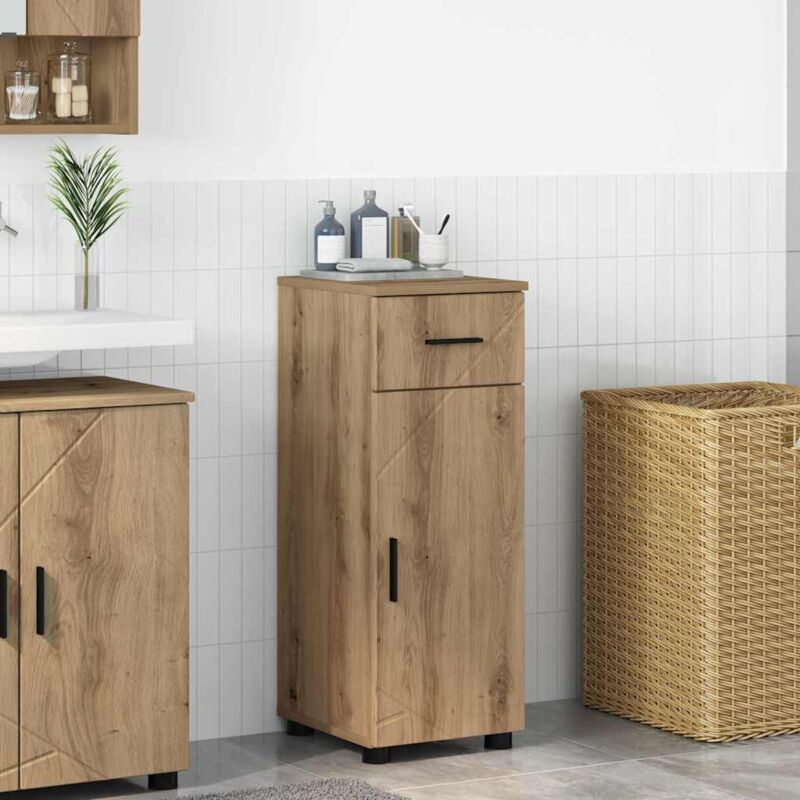 Cabinet de salle de bain Chêne artisanal 30 x 35 x 80 cm vidaXL