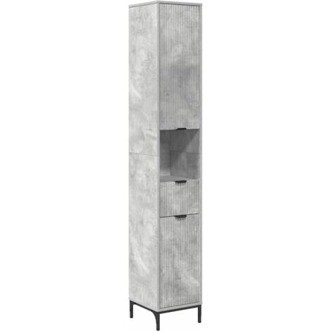 Cabinet de salle de bain Gris béton 31,5 x 33 x 190 cm CFW798260