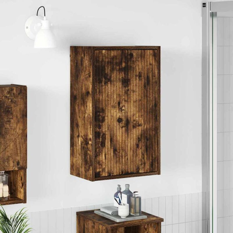 Cabinet de salle de bain Chêne fumé 39 x 23,5 x 65 cm vidaXL