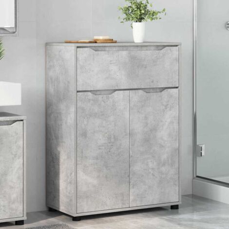 Cabinet de salle de bain Gris béton 72,5 x 36,5 x 100 cm vidaXL
