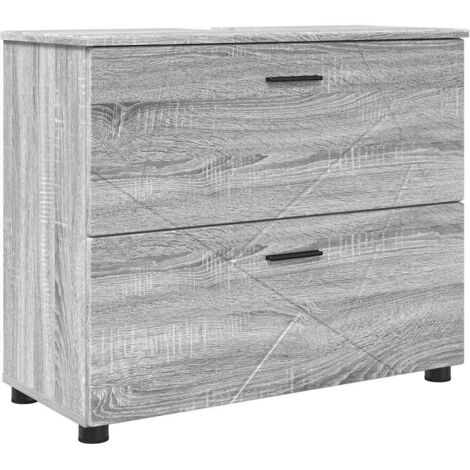 Cabinet de salle de bain Gris Sonoma 76,5 x 35 x 64 cm CFW275549