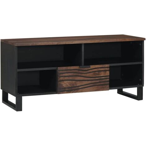 Cabinet de télé Marron 105x33x46 cm bois de manguier massif vidaXL