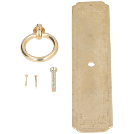 Cabinet Door Handle Chinese Furniture Antique Pattern Pure Copper Cabinet Doors Window Retro HandleLength 16cm