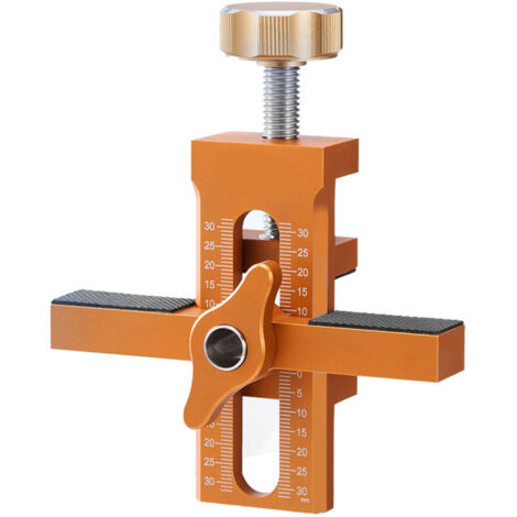 Cabinet door installation positioner, adjustable aluminum alloy joinery leveler with rebound hole, clamping thickness from 7 to 40 mm