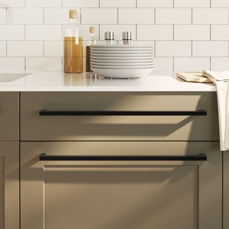 Cabinet Handles 20 pcs Black 480 mm Stainless Steel Vidaxl