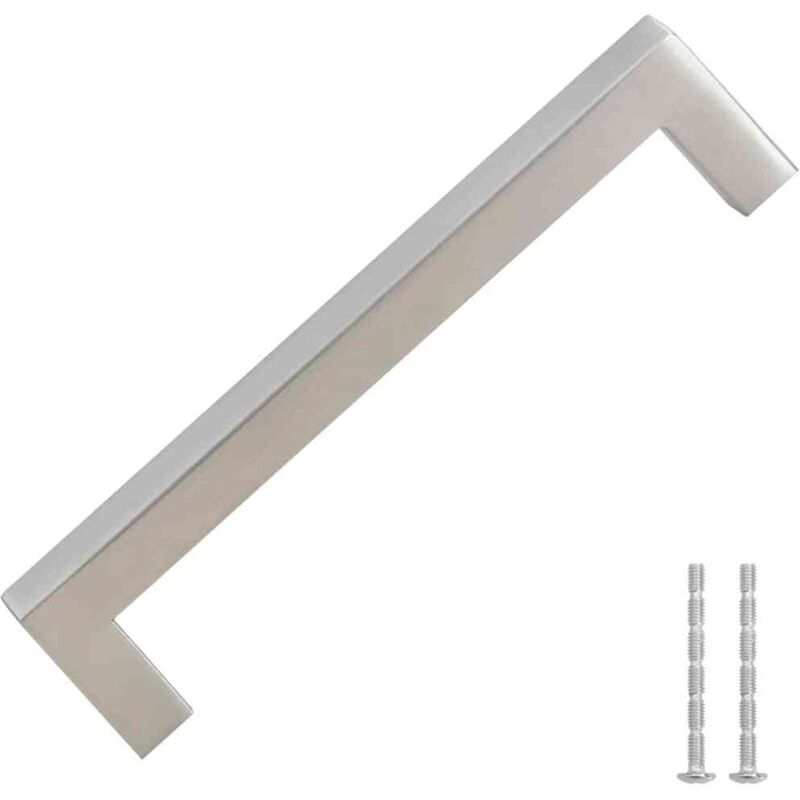 Cabinet Handles 10 Pcs Silver 128 Mm Stainless Steel Vidaxl