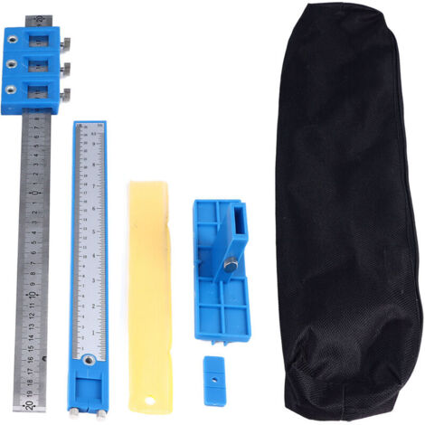 Cabinet Hardware Jig Tool, Adjustable Locatable Drill Pattern Guide with Aluminum Alloy Material for Doors and Drawer Handle Installation