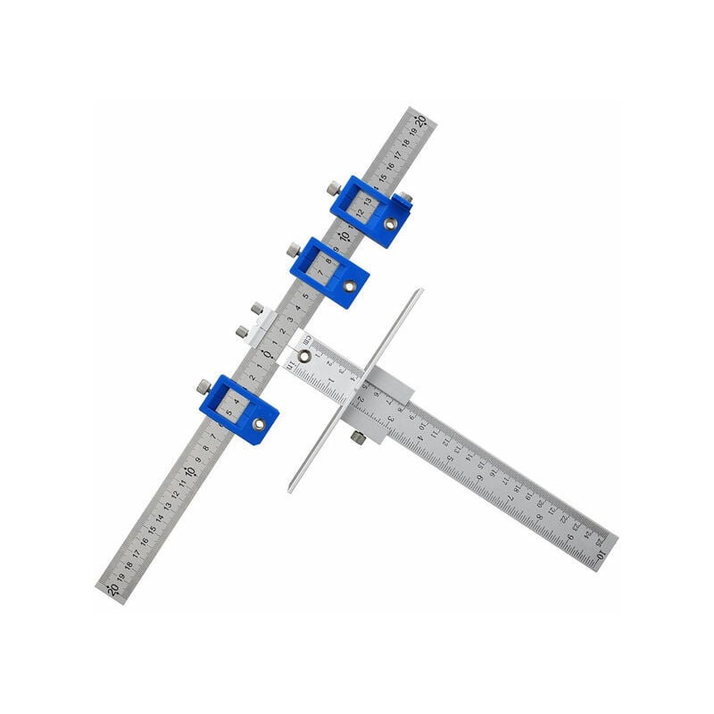 Cabinet Hardware Jig, True Position Guide Tool, Fastest and Most Accurate, Wood Drilling Jig and Button, Hole Saw Diameter