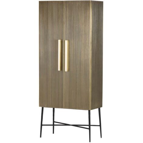Cabinet Mdf Metal Marron Lumina 75X40X180 Cm
