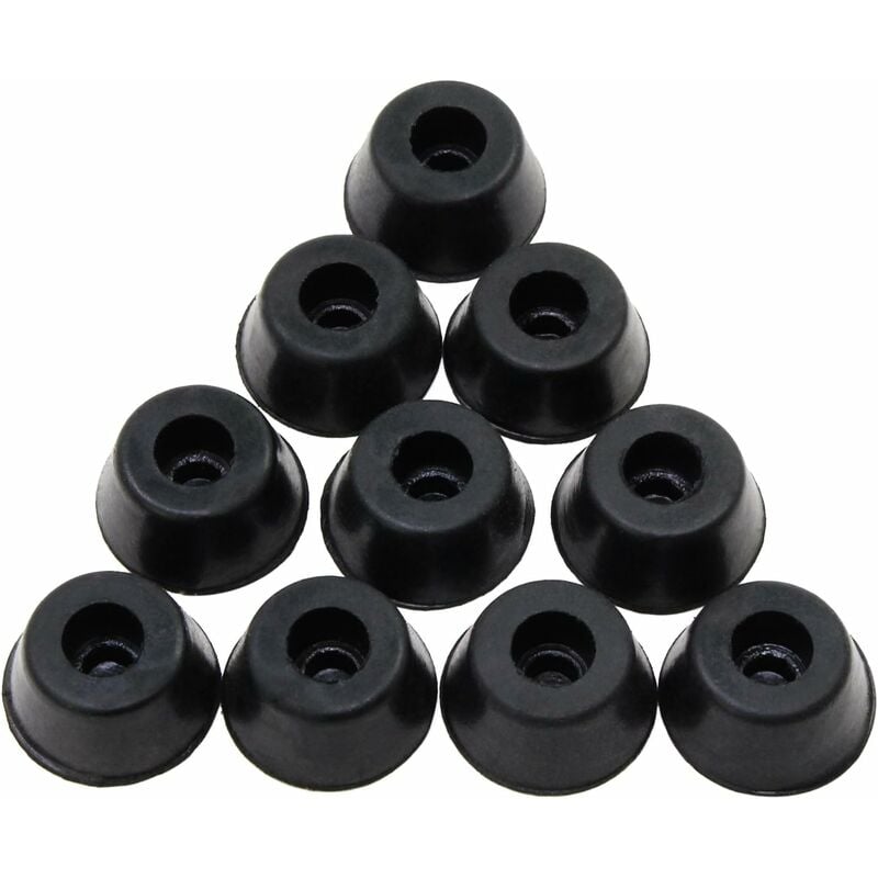 Fei Yu - Cabinet rond noir cas en caoutchouc table chaise jambe pied pied pieds protecteur anti-dérapant circulaire tampons de pare-chocs 17 x22 x