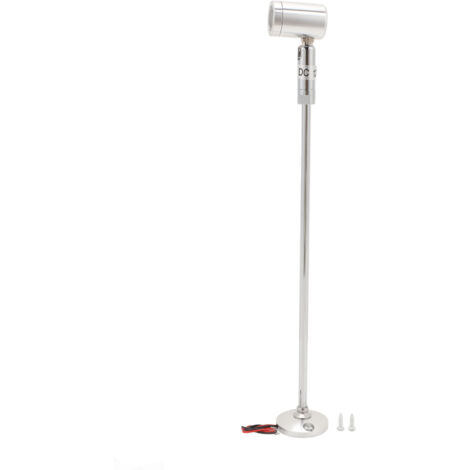 Cabinet Spotlight for Jewelry Showcase DC 12V 1W Aluminum Alloy Rotatable Small Standing LED Accent Light for Indoor White(Total height: 25.5cm)