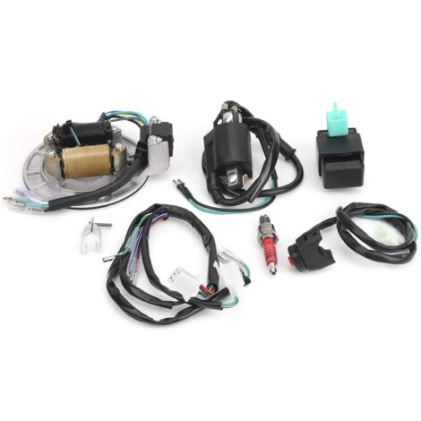 Cablaggio di accensione, bobina di accensione, statore, cablaggio CDI, kit candela per Xrcrf 50 50cc - 125cc nero per cablaggio di accensione, candela