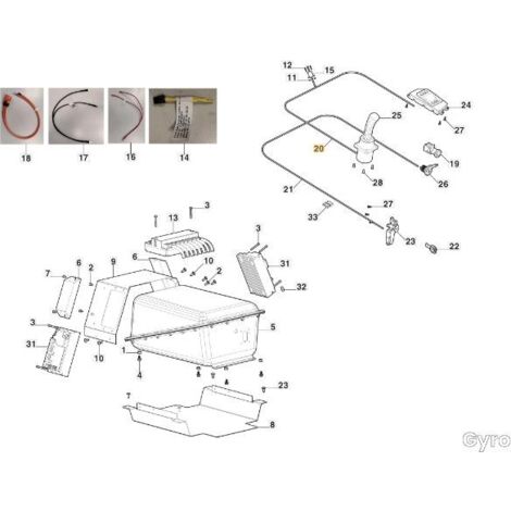 CABLAGGIO PARTE RIMOVIBILE ZTR ORIGINALE STIGA - 187040337/0