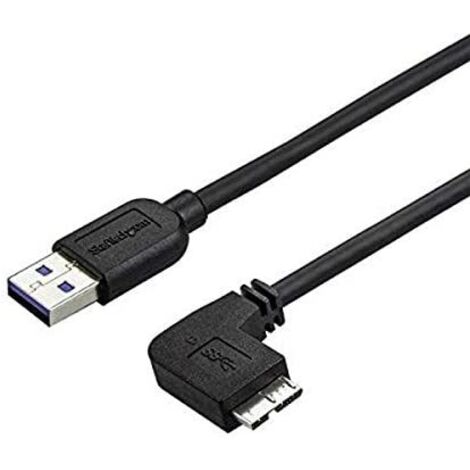 CABLE 0 5M MICROUSB 3 ACODADO