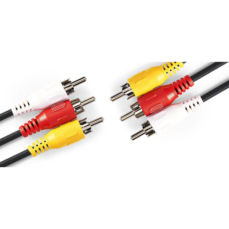 

2m. cable AV RCA de 3 x RCA macho a 3 x RCA macho ( CVGP24300BK20) - Nedis
