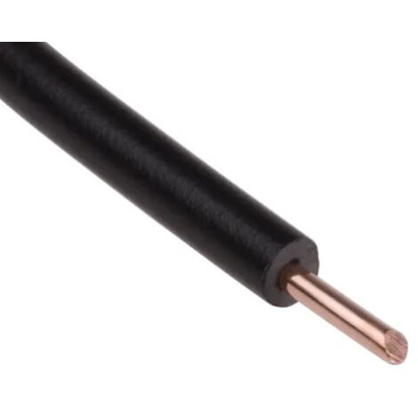 Câble à âme rigide H07 V-U, 2.5mm2, noir, bobine de 25m.