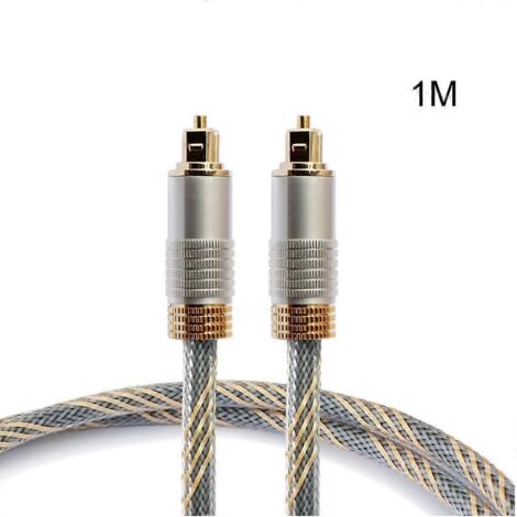 Câble à fibre optique pour barre de son, home cinéma, TV et lecteurs - Longueur 1 mètre