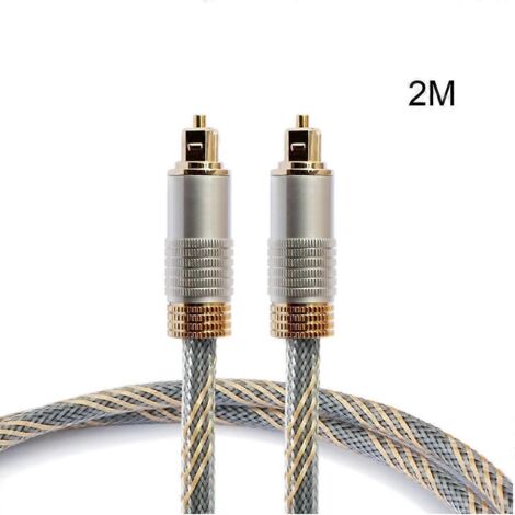 Câble à fibre optique pour barre de son, home cinéma, TV et lecteurs - Longueur 2 mètres