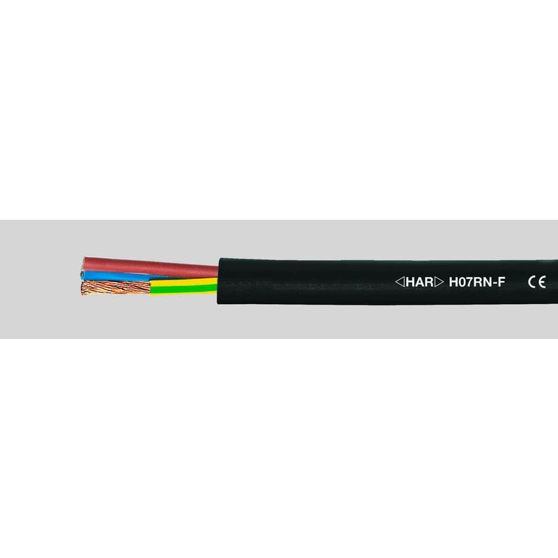 37044 Câble à gaine caoutchouc H07RN-F 4 g 1 mm² noir 100 m D814821 - Helukabel