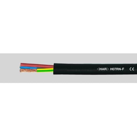 C/âble d/’alimentation avec gaine en caoutchouc pour chantier H07RN-F 3 x 2,5 mm/² 50 m