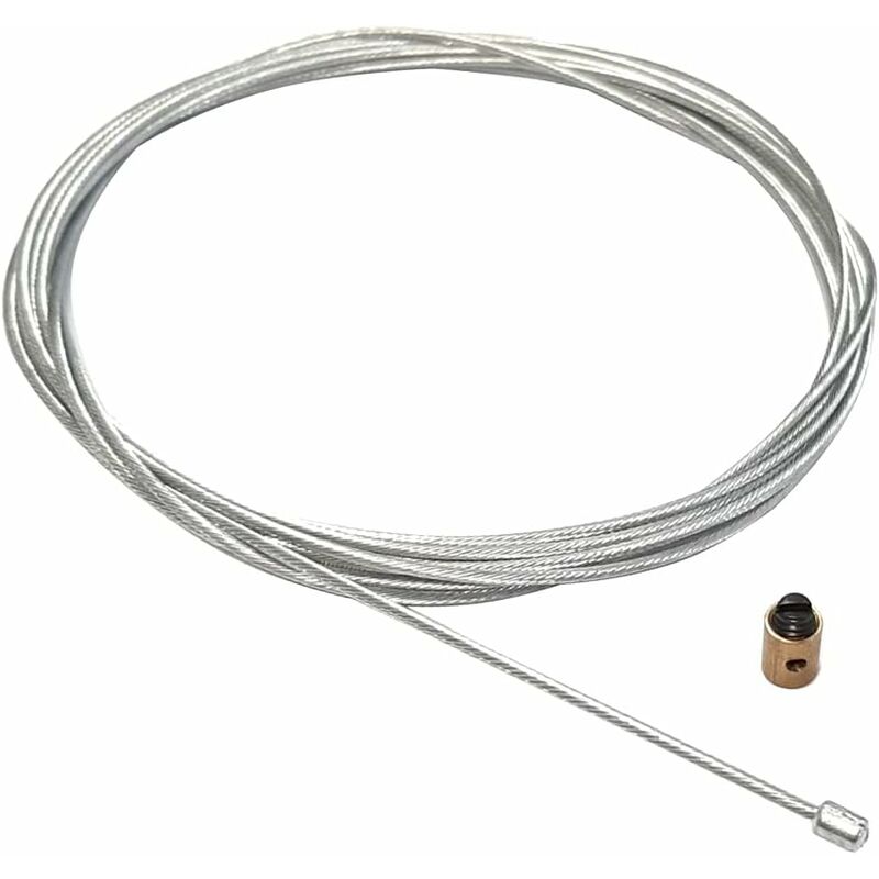 Câble accélérateur gaz universel 3x3mm 1.2mm 2.50m avec serre-câble compatible avec carburateur Dellorto