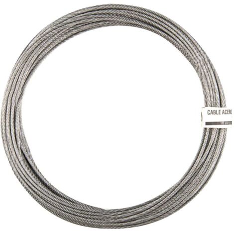 Cable acero galvanizado stoker 15 m 2 mm color plata