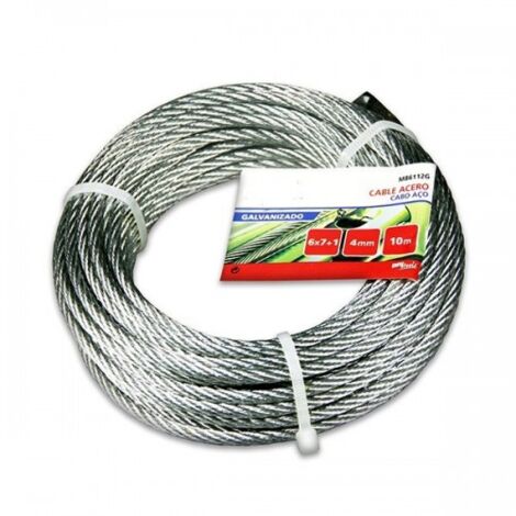 CABLE ACERO SIRGA 6X7+1 - 5MM ACERO GALVANIZADO - BRINOX