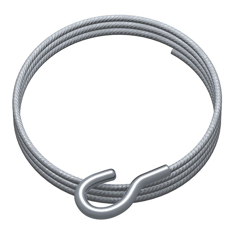 Newly - Câble acier avec crochet - Argent