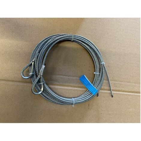 Câble acier galvanisé 4mm – Longueur 4m – Force 1770N/mm² – Assemblé avec polypropylène pour durabilité – Pour motorisation de garage – Doco