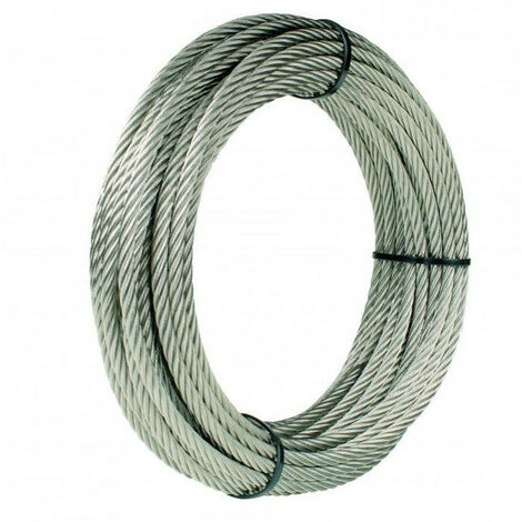 Câble souple 7x7 en inox 316 gainé PVC blanc diamètre 3-5 mm conditionné