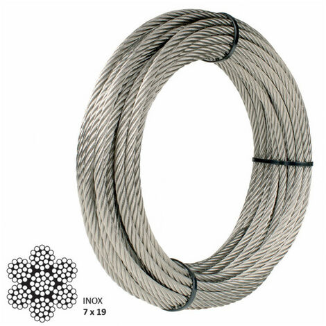 SET 15m cable 5mm acier inox cordage torons: 7x19 2 tendeur oeil-crochet M5 6 serre-câbles étrie beaucoup de tailles disponibles 