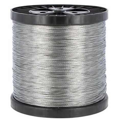 Câble acier zingué 7 brins 1000m – Résistant aux intempéries – Pour fixation et clôture – Usage professionnel et semi-professionnel – Ako Agrartechnik