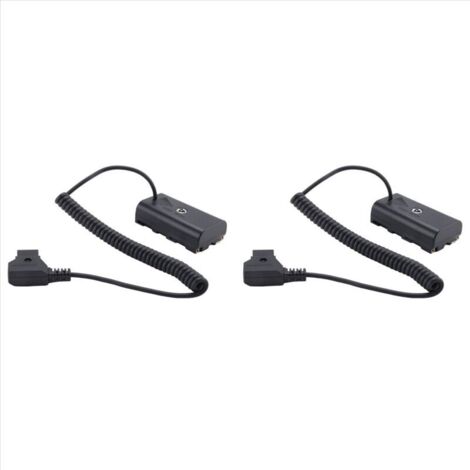 Cable adaptador de CA 2X para conector D-Tap a batería ficticia NP-F NP F550 F570 F970