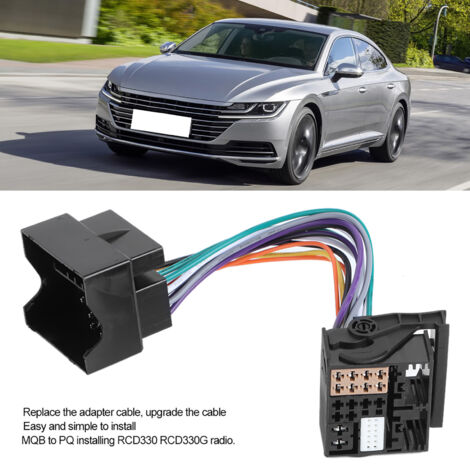 Cable adaptador de radio MQB PQ para RCD330 RCD330G, MIB, kit de instalación, ABS