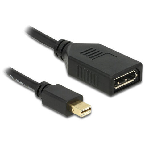 Cable adaptador Displayport hembra a Mini Displayport macho / 15cm / 4K / Delock 65554