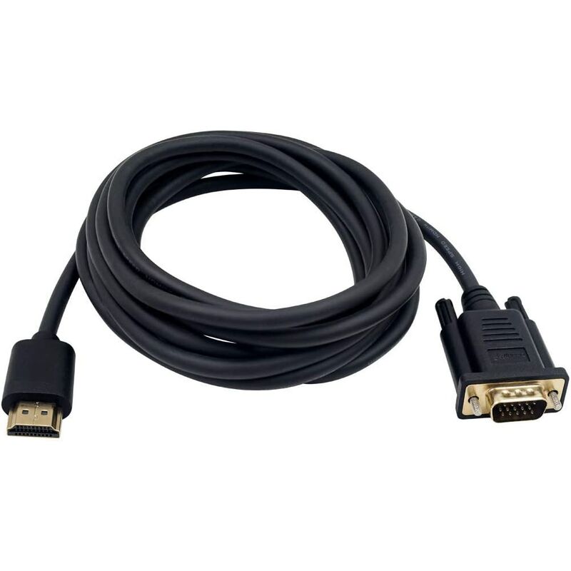 

Cable adaptador HDMI a VGA, cable convertidor adaptador de video analógico digital 1080P activo HDMI a VGA chapado en oro para escritorio, proyector,