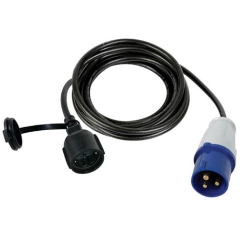 Cable adaptador perel 3 metros azul 3680 vatios
